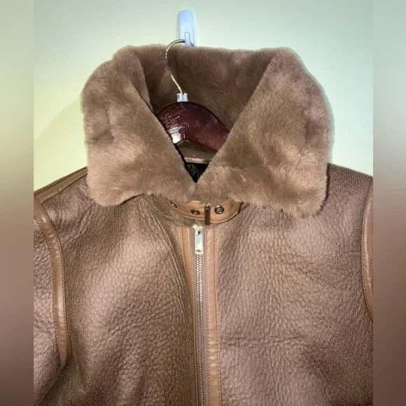 House of Harlow 1960 faux suede fur lined aviator bomber jacket coat XS NWOT - Picture 6 of 10